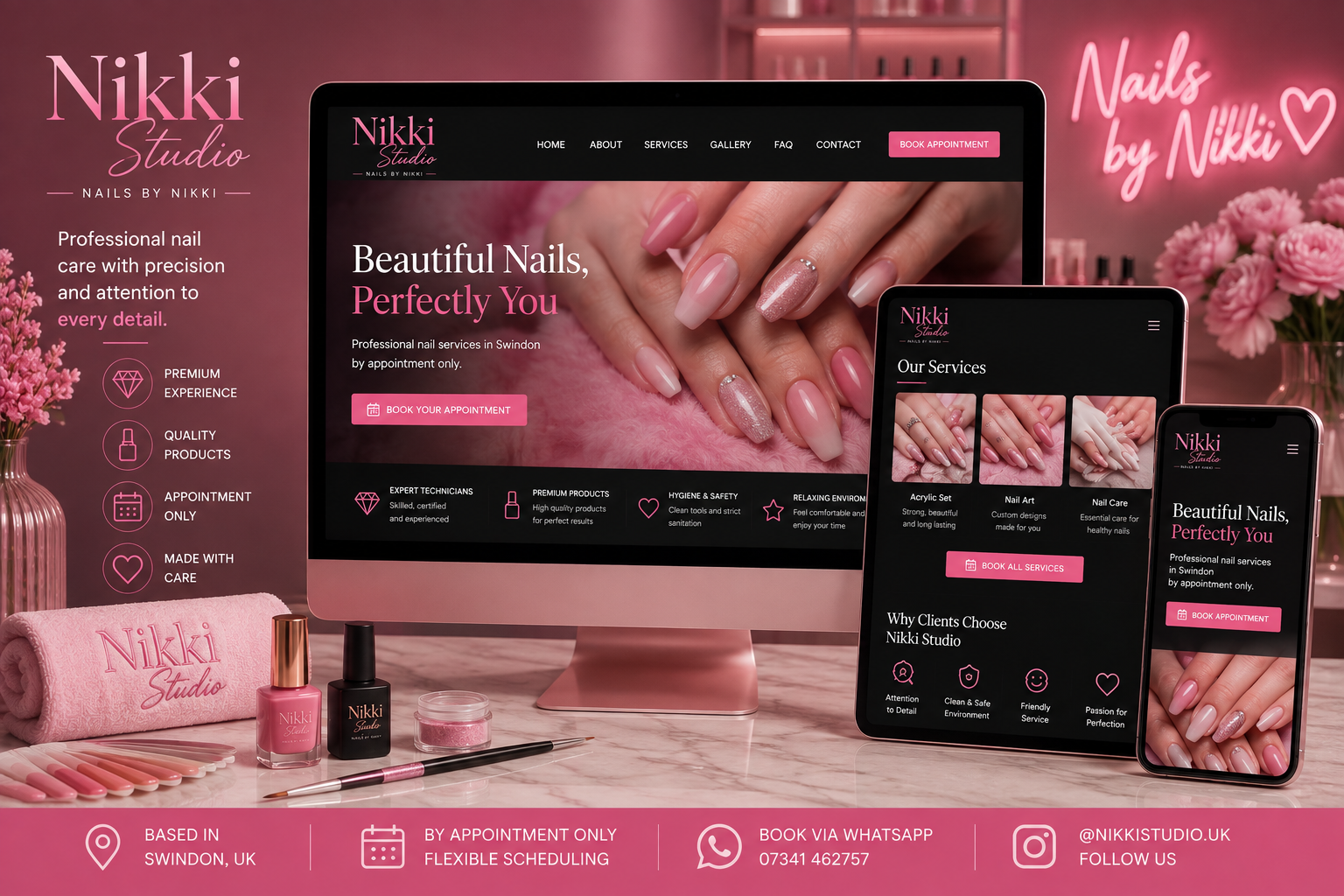 Capa do Case Nikki Studio - Beleza e Estética Swindon UK
