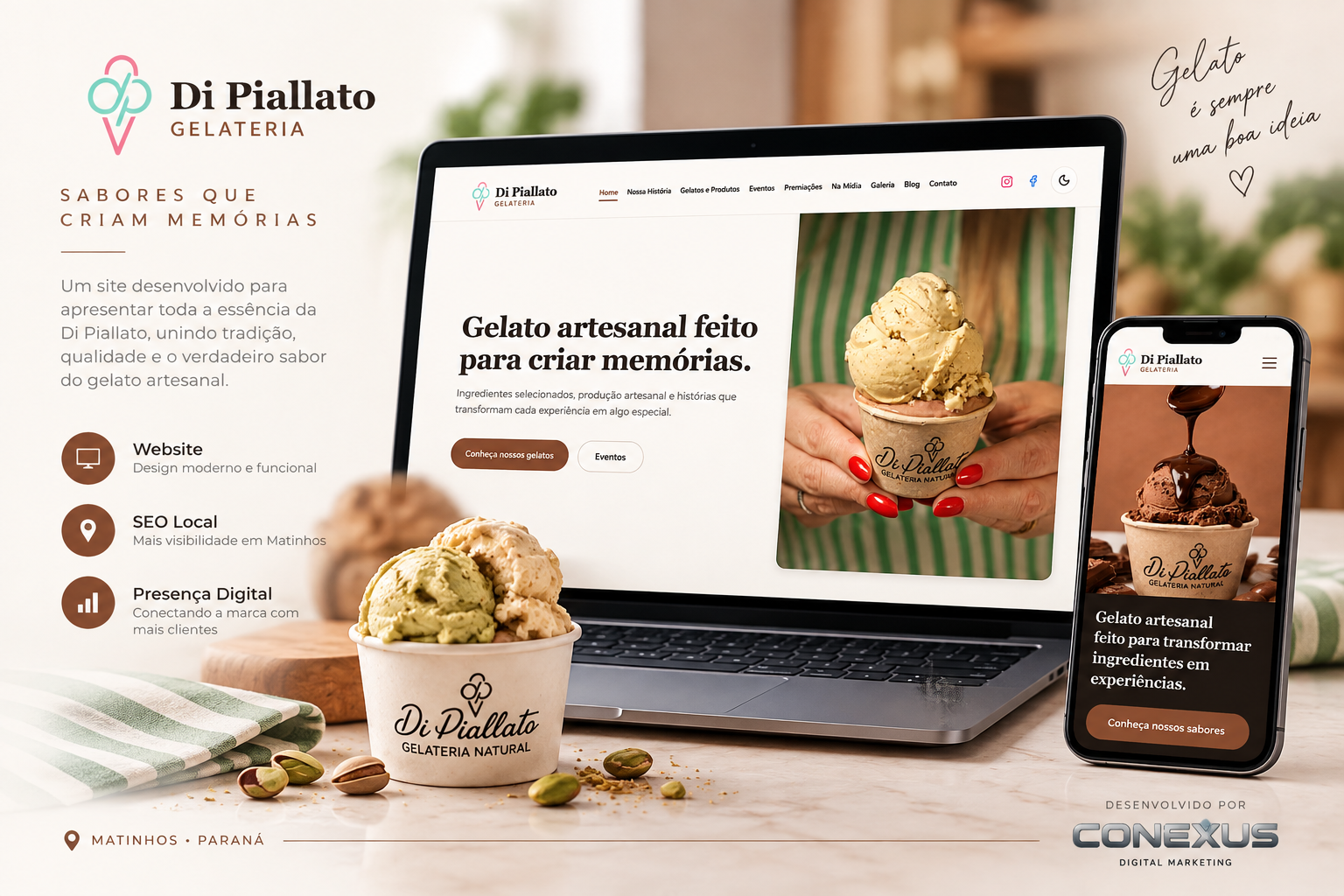 Capa do Projeto Di Piallato Gelateria - Matinhos/PR
