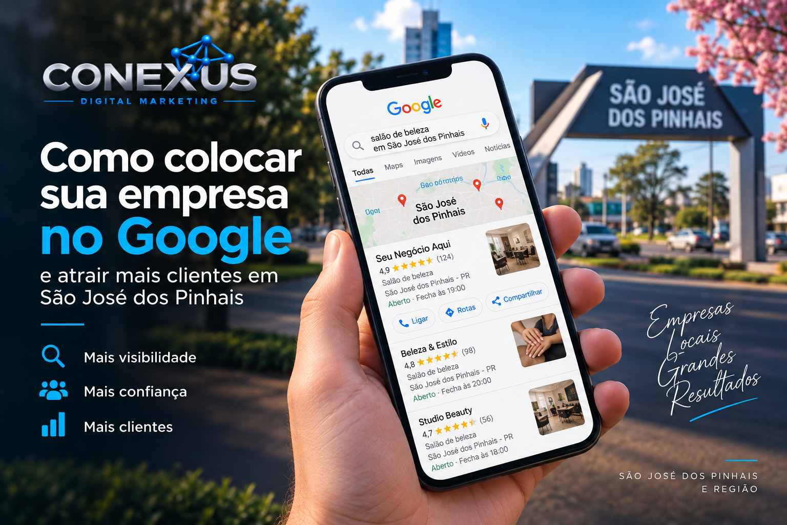 Como colocar sua empresa no Google e atrair mais clientes em São José dos Pinhais